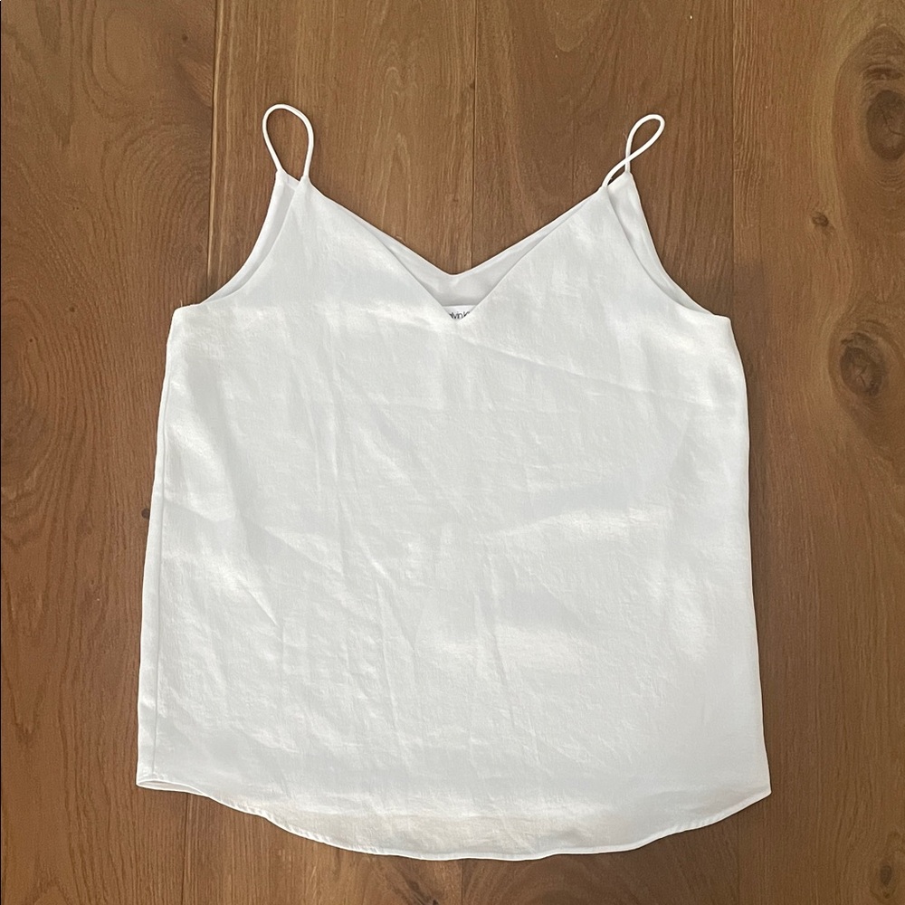 Calvin Klein Flowy Lined White Spaghetti Strap Camisole top